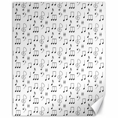 Music Notes Wallpaper Canvas 11  X 14 