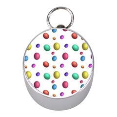 Egg Easter Texture Colorful Mini Silver Compasses by HermanTelo