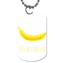 Banana Fruit Watercolor Painted Dog Tag (two Sides)