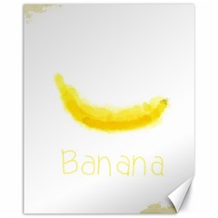 Banana Fruit Watercolor Painted Canvas 11  X 14 