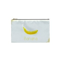 Banana Fruit Watercolor Painted Cosmetic Bag (small)