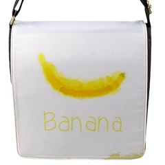 Banana Fruit Watercolor Painted Flap Closure Messenger Bag (s)