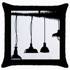 Lanterns Lamps Light Ceiling Throw Pillow Case (black) by Alisyart