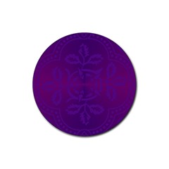 Cloister Advent Purple Rubber Coaster (round)  by HermanTelo