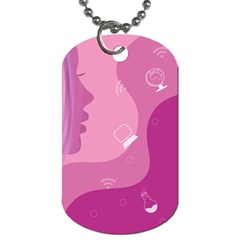 Online Woman Beauty Purple Dog Tag (two Sides)