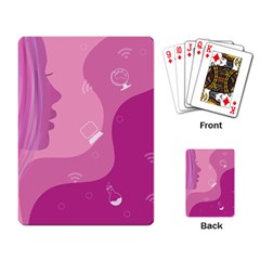 Online Woman Beauty Purple Playing Cards Single Design (rectangle)
