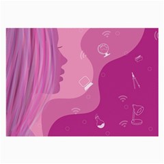 Online Woman Beauty Purple Large Glasses Cloth (2 Sides)