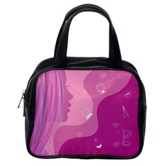 Online Woman Beauty Purple Classic Handbag (one Side)