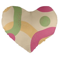 Line Pattern Dot Large 19  Premium Heart Shape Cushions