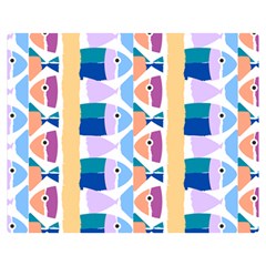 Illustrations Of Fish Texture Modulate Sea Pattern Double Sided Flano Blanket (medium)  by Alisyart