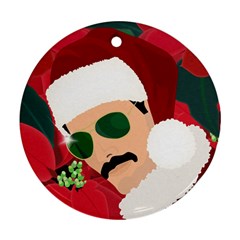 Mr  Bad Guy Santa Ornament (round) by Satokina