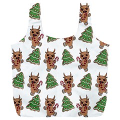 Gingerbread Krampus Full Print Recycle Bag (xxl) by Valentinaart