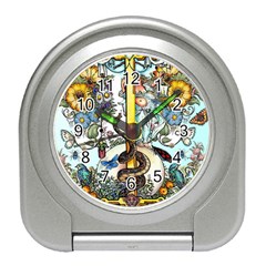 The Illustrated Alphabet - I - by LaRenard Travel Alarm Clock