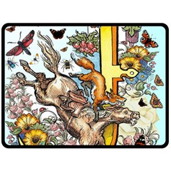 The Illustrated Alphabet - J - By Larenard Double Sided Fleece Blanket (large)  by LaRenard