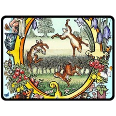 The Illustrated Alphabet - Q - By Larenard Double Sided Fleece Blanket (large)  by LaRenard