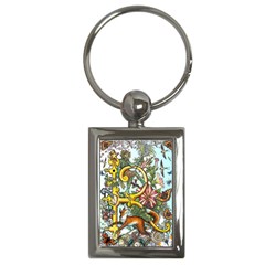 The Illustrated Alphabet - R - By Larenard Key Chain (rectangle)