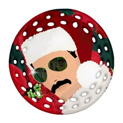 Mr  Bad Guy Santa For Tm Ornament (round Filigree) by Satokina