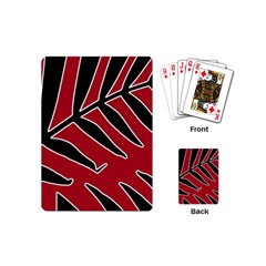 Leaves Silhouette Tropical Style Print Playing Cards Single Design (mini) by dflcprintsclothing