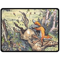 The Flying Fox - By Larenard Double Sided Fleece Blanket (large)  by LaRenard