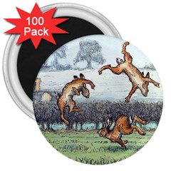 Happy Is The Hare At Morning - By Larenard 3  Magnets (100 Pack) by LaRenard