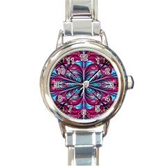 Fractal Flower Round Italian Charm Watch