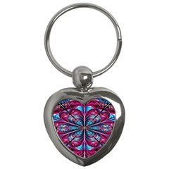 Fractal Flower Key Chain (Heart)