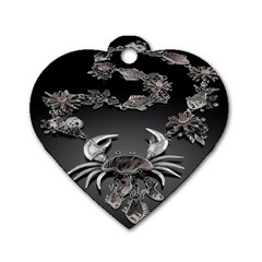 Fractal Jewerly Dog Tag Heart (two Sides) by Sparkle