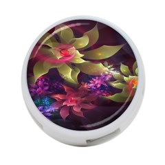 Fractal Flower 4-port Usb Hub (one Side) by Sparkle