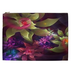 Fractal Flower Cosmetic Bag (xxl) by Sparkle