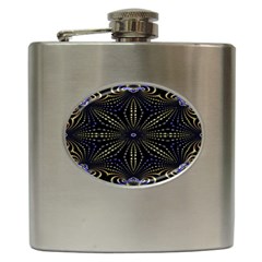 Fractal Mandale Hip Flask (6 Oz) by Sparkle