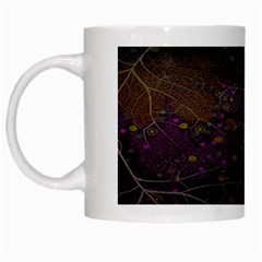 Fractal Leafs White Mugs