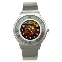 Fractal Illusion Stainless Steel Watch by Sparkle