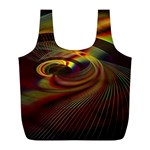 Fractal Illusion Full Print Recycle Bag (L) Front