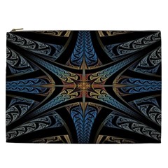 Fractal Flower Cosmetic Bag (xxl) by Sparkle