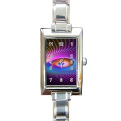 Fractal Illusion Rectangle Italian Charm Watch