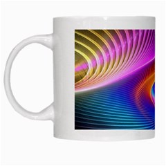 Fractal Illusion White Mugs