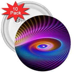 Fractal Illusion 3  Buttons (10 pack) 