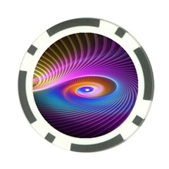 Fractal Illusion Poker Chip Card Guard