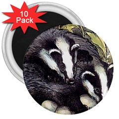 As Rare As Badgers Eggs - By Larenard 3  Magnets (10 Pack)  by LaRenard