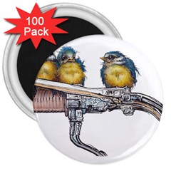 Biker Chicks - By Larenard 3  Magnets (100 Pack) by LaRenard