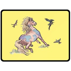 Unexpected Guests - By Larenard Double Sided Fleece Blanket (large) 