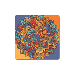 Mandala Pattern 5 Square Magnet by designsbymallika