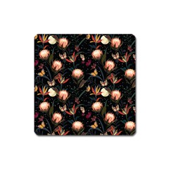 Seamless Garden Pattern Square Magnet by designsbymallika