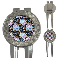 Rose Flower Pattern 3-in-1 Golf Divots