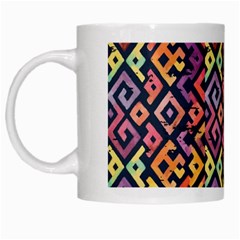 Square Pattern 2 White Mugs by designsbymallika