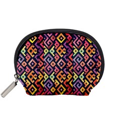 Square Pattern 2 Accessory Pouch (small) by designsbymallika