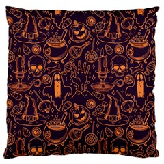 Halloween Pattern 5 Large Cushion Case (one Side) by designsbymallika