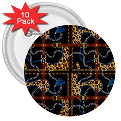 Chains Pattern 3  Buttons (10 Pack)  by designsbymallika