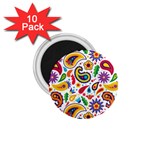 Baatik Print 1.75  Magnets (10 pack)  Front