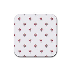 Fairy Girl Drawing Motif Pattern Design Rubber Coaster (square)  by dflcprintsclothing